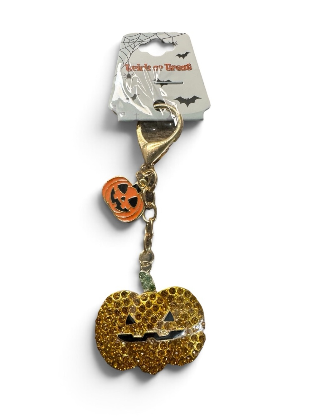 Jack-O'-Lantern Pumpkin Keychain Bag Charm